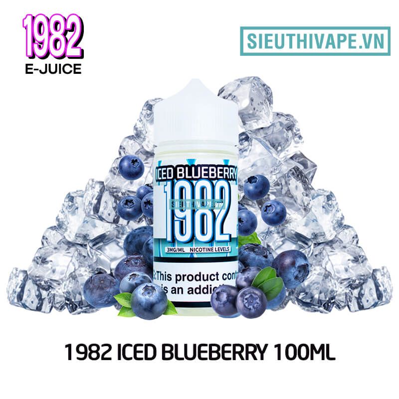  1982 Iced Blueberry 100ml - Tinh Dầu Vape Mỹ 