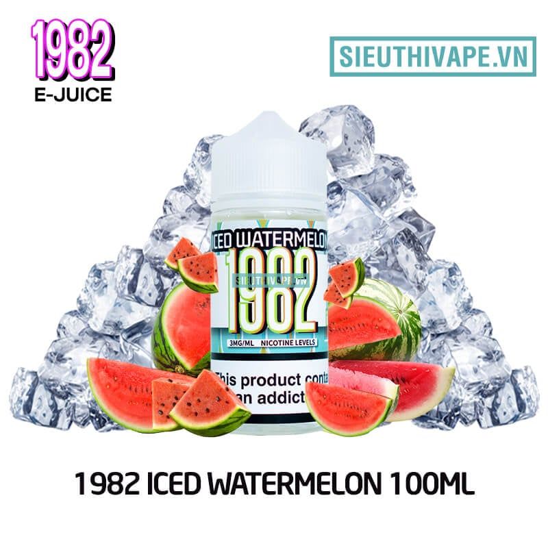  1982 Iced Watermelon 100ml - Tinh Dầu Vape Mỹ 