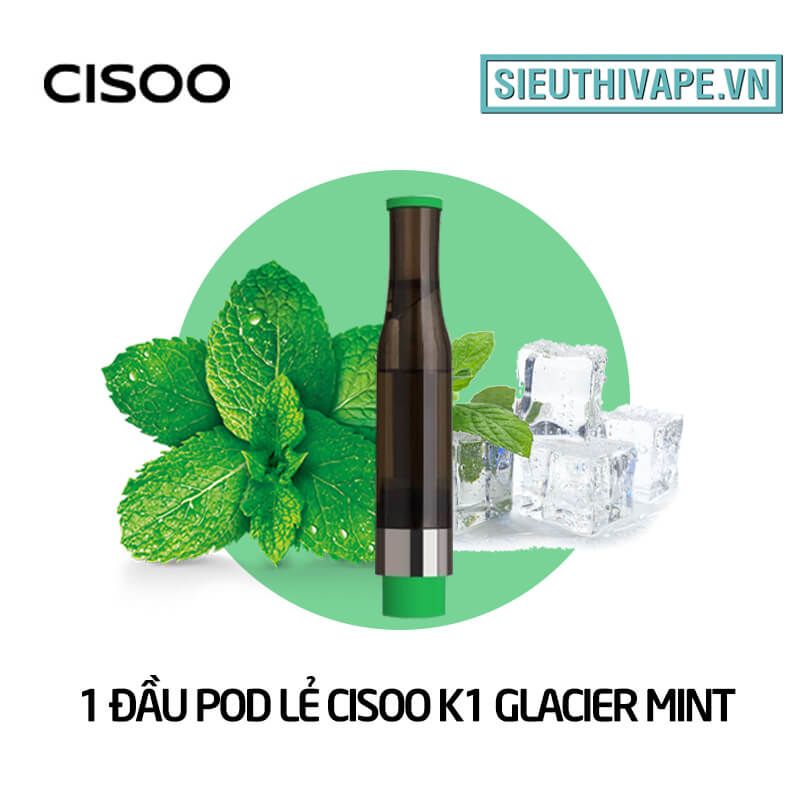  Pack Dầu Thay Thế Cisoo K1 Glacier Mint - Pack 4 Pod Chính Hãng 