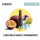  Pack Dầu Thay Thế Cisoo K1 Passionfruits - Pack 4 Pod Chính Hãng 