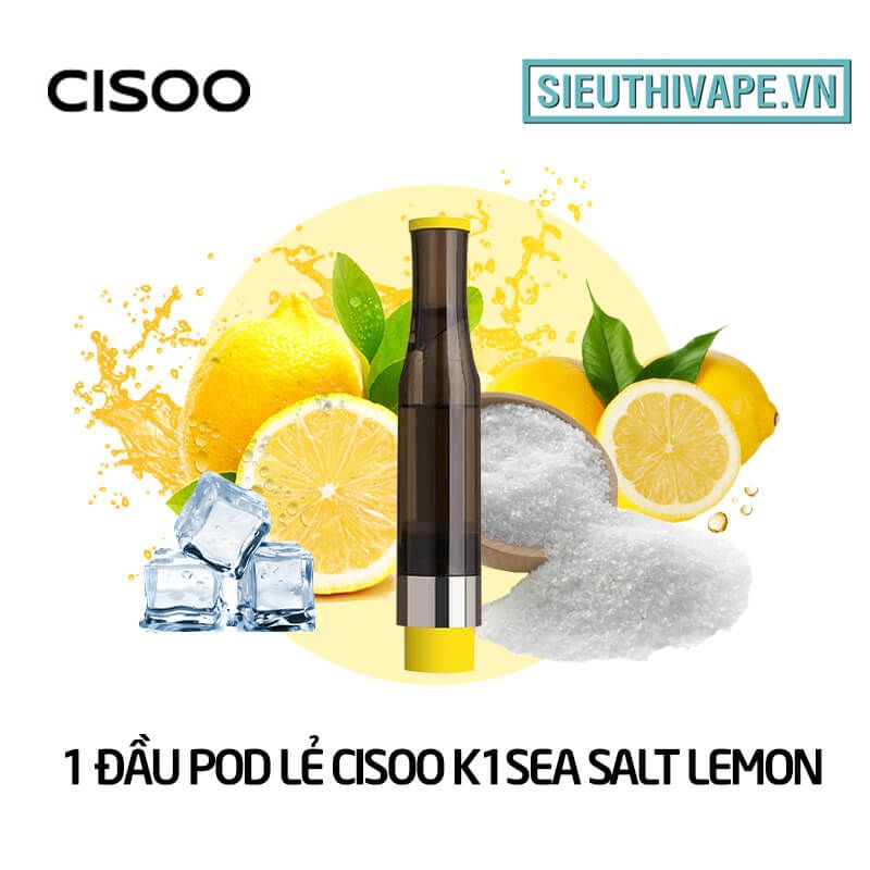  Pack Dầu Thay Thế Cisoo K1 Sea Salt Lemon - Pack 4 Pod Chính Hãng 