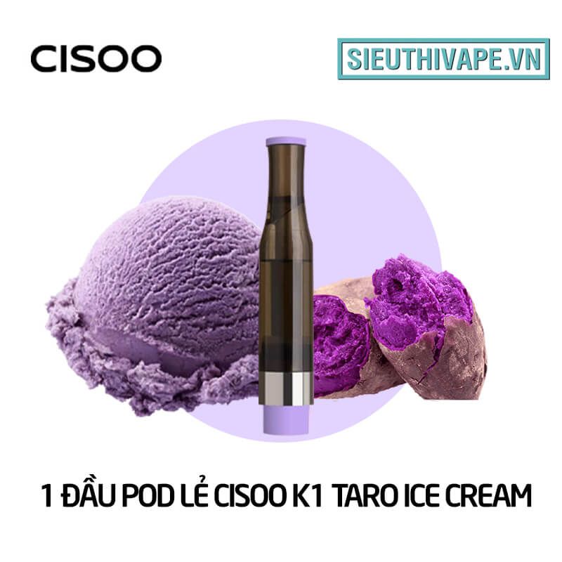  Pack Dầu Thay Thế Cisoo K1 Taro Ice Cream - Pack 4 Pod Chính Hãng 