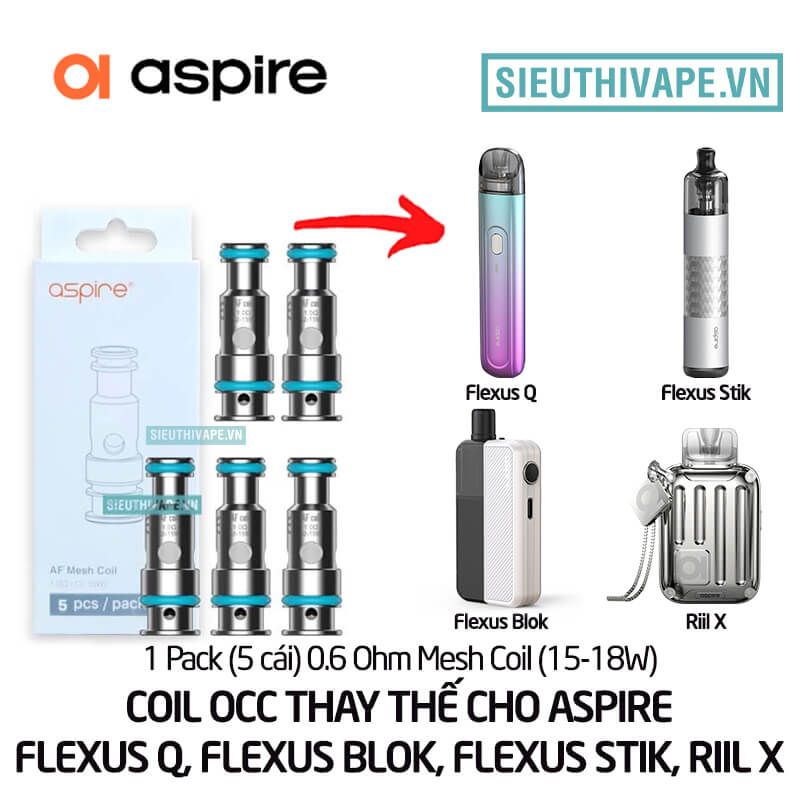  Coil OCC AF Coil Thay Thế Cho Aspire Flexus Q Pod System Kit - Chính Hãng 