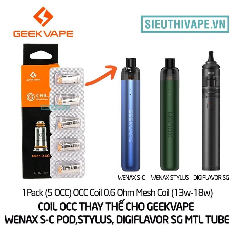  Coil Occ Dành Cho Wenax Stylus, Wenax S-C Pod Kit, Digiflavor SG MTL Tube Kit - Chính Hãng 