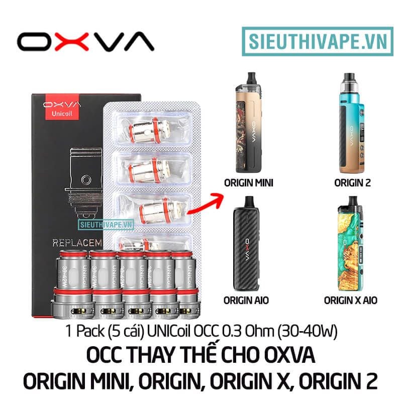  Coil Occ Thay Thế Cho OXVA Origin Mini, Origin, Origin X, Origin 2 Pod Kit - Chính Hãng 