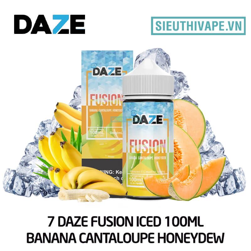  7 Daze Fusion Iced Banana Cantaloupe Honeydew 100ml - Tinh Dầu Vape Chính Hãng 