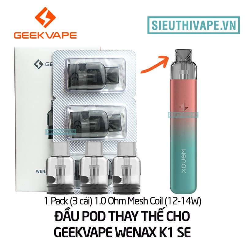  Đầu Pod Thay Thế Cho Geekvape Wenax K1 SE Và Wenax K2 Chính Hãng 