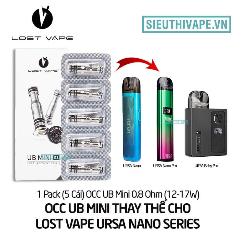  Coil OCC Mesh UB Mini Thay Thế Cho Lost Vape URSA Nano Series - Chính Hãng 