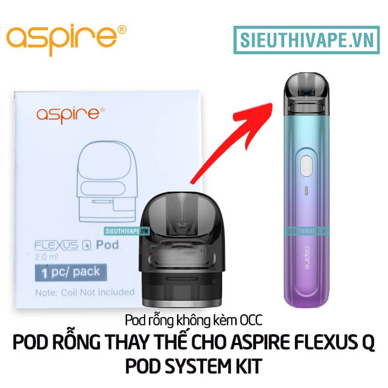  Đầu Pod Rỗng Thay Thế Cho Aspire Flexus Q Pod System Kit 