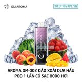  Aroma OM-002 Peach Mango Watermelon - Pod 1 Lần Có Sạc 8000 Hơi 