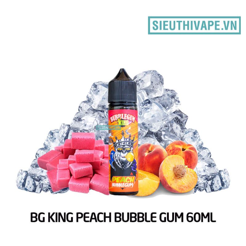  BubbleGum King Peach Bubblegum 60ml - Tinh Dầu Vape Malaysia 