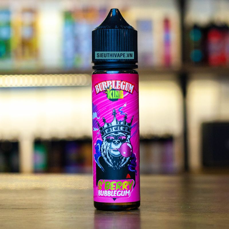  BubbleGum King Strawberry Bubblegum 60ml - Tinh Dầu Vape Malaysia 