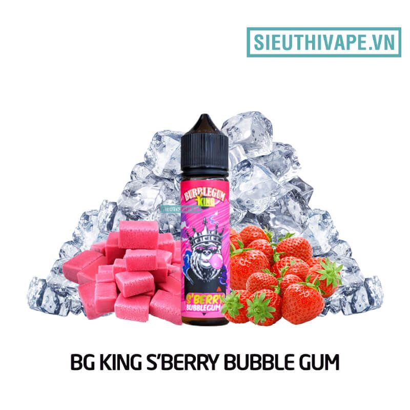  BubbleGum King Strawberry Bubblegum 60ml - Tinh Dầu Vape Malaysia 
