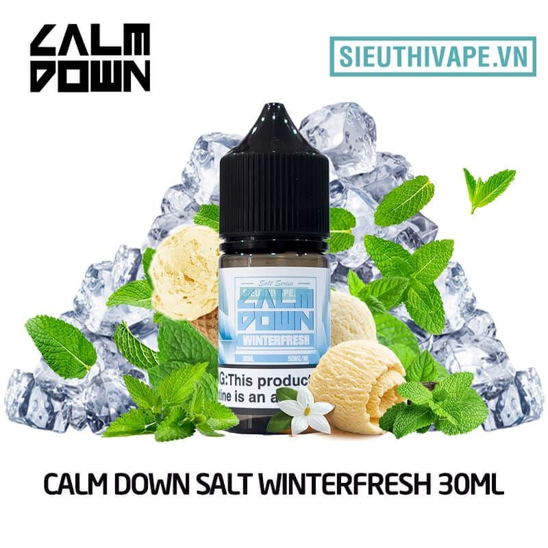  Calm Down Salt Winterfresh 30ml  - Tinh Dầu Salt Nic Mỹ 