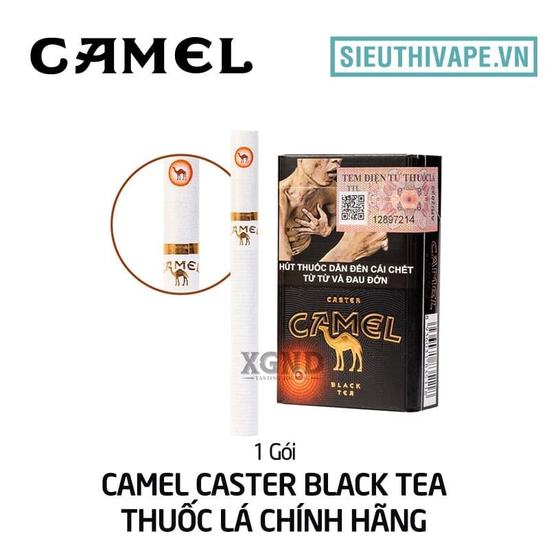  Camel Caster Black Tea 1 Bấm Vị Trà Đen - Thuốc Lá Chính Hãng 