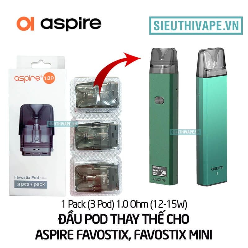  Đầu Pod Cho Aspire Favostix Pod System Chính Hãng 