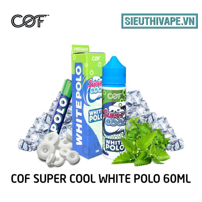  COF Super Cool White Polo 60ml - Tinh Dầu Vape Malaysia 