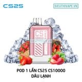  CS25 CS10000 Strawberry Ice - Pod 1 Lần Có Sạc 10000 Hơi 