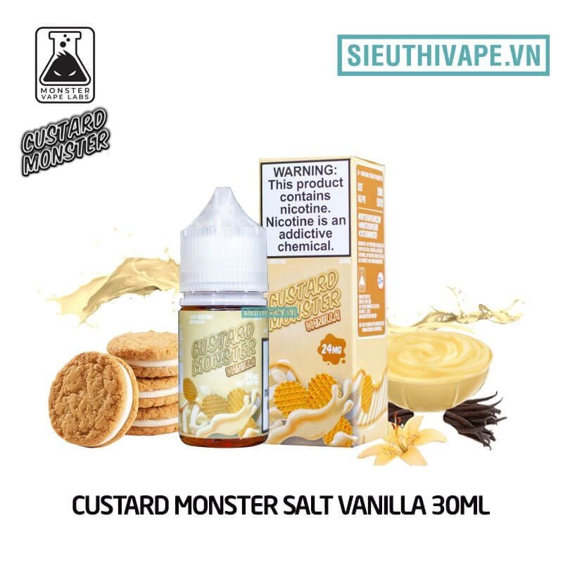  Custard Monster Salt Vanilla 30ml - Tinh Dầu Salt Nic Mỹ 