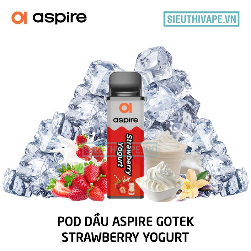  Pod Dầu Aspire Gotek Strawberry Yogurt - Chính Hãng 