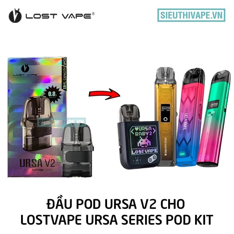  Đầu Pod Ursa V2 Sẵn Coil - Phụ Kiện Vape Pod Chính Hãng 