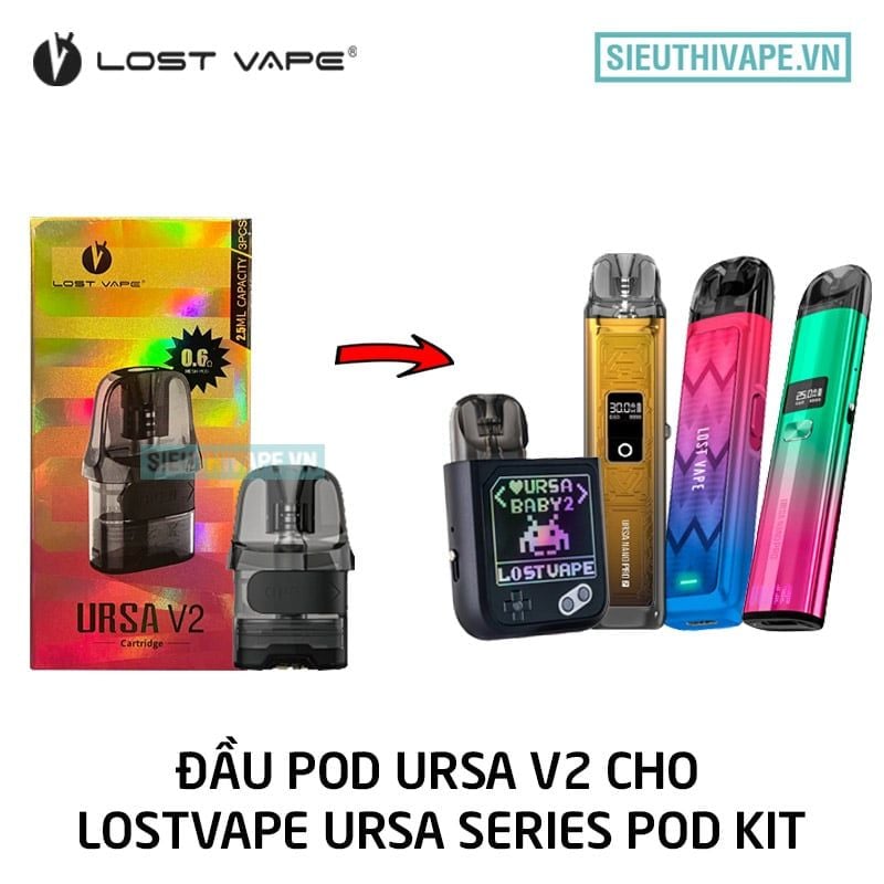  Đầu Pod Ursa V2 Sẵn Coil - Phụ Kiện Vape Pod Chính Hãng 