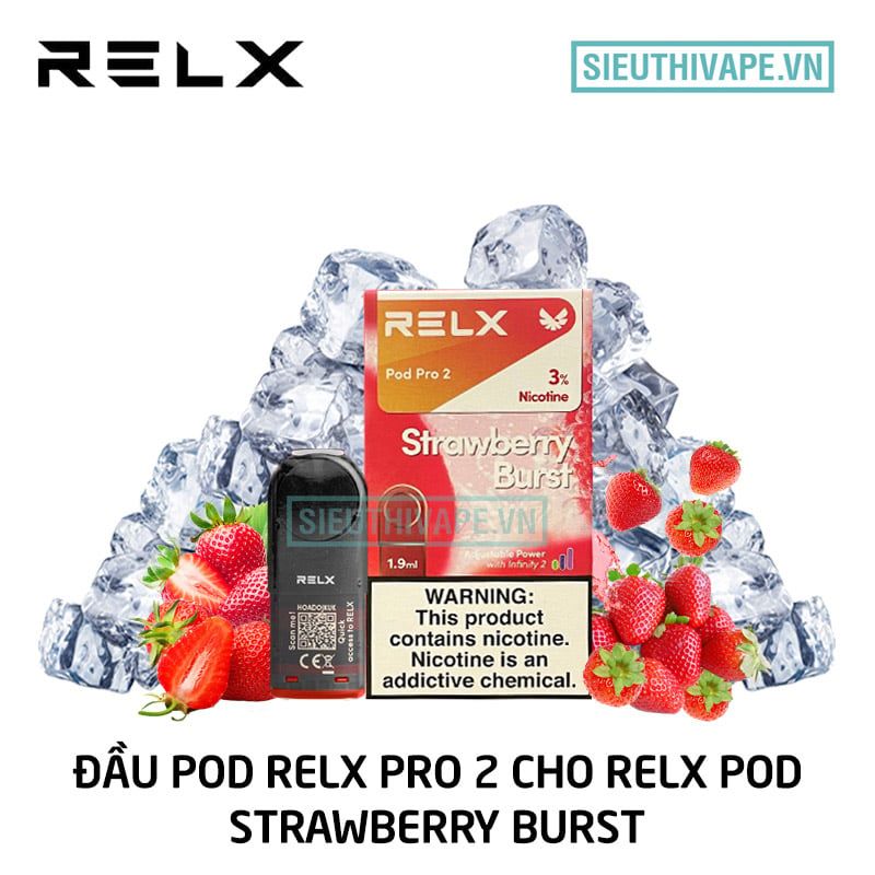  Pod Relx Pro 2 Strawberry Burst Cho Relx Pod - Chính Hãng 