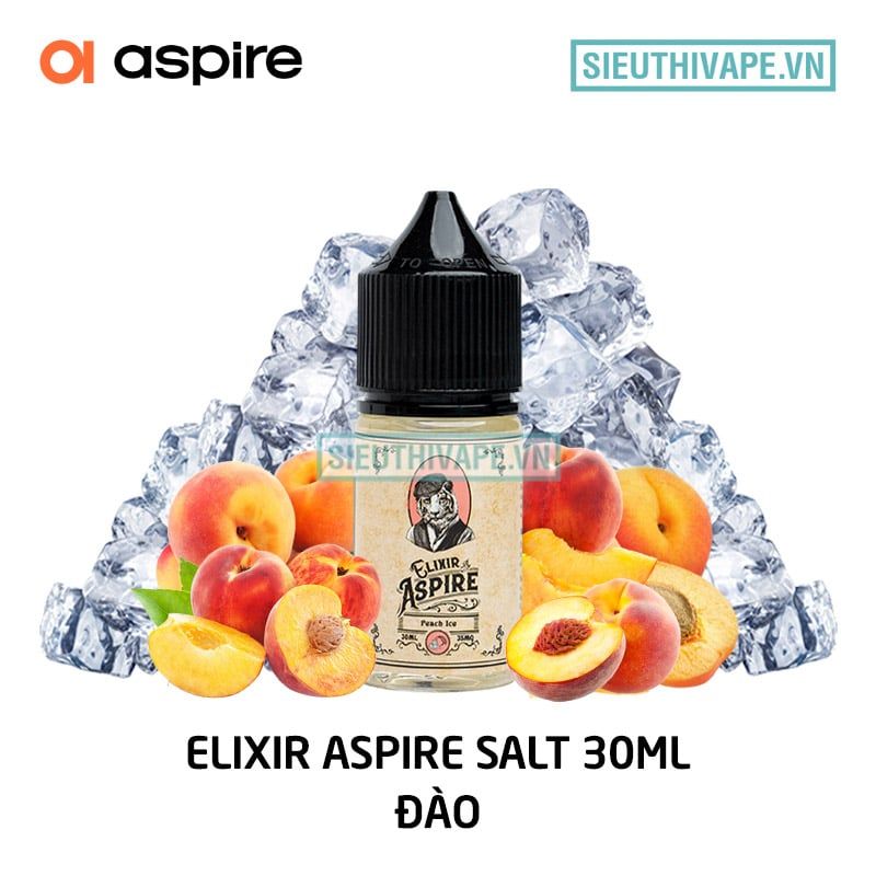  Elixir Aspire Salt Peach Ice 30ml - Tinh Dầu Saltnic Chính Hãng 