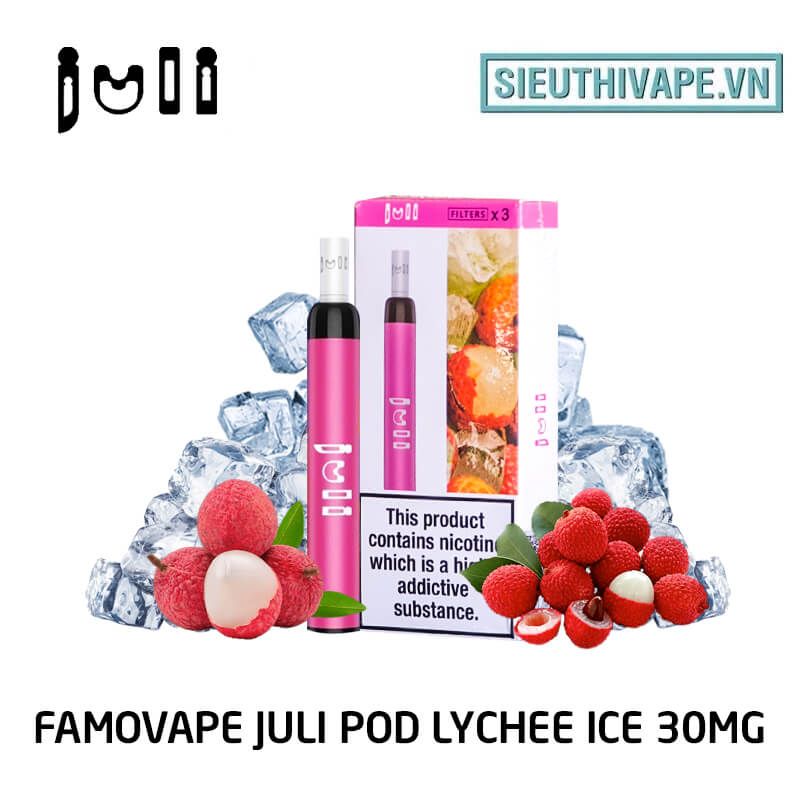  FamoVape Juli Pod 30mg Lychee Ice - Disposable Pod dùng 1 lần 