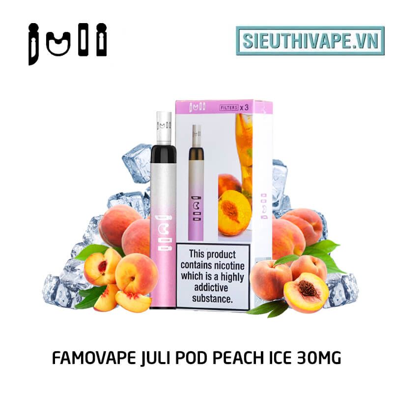  FamoVape Juli Pod 30mg Peach Ice - Disposable Pod dùng 1 lần 