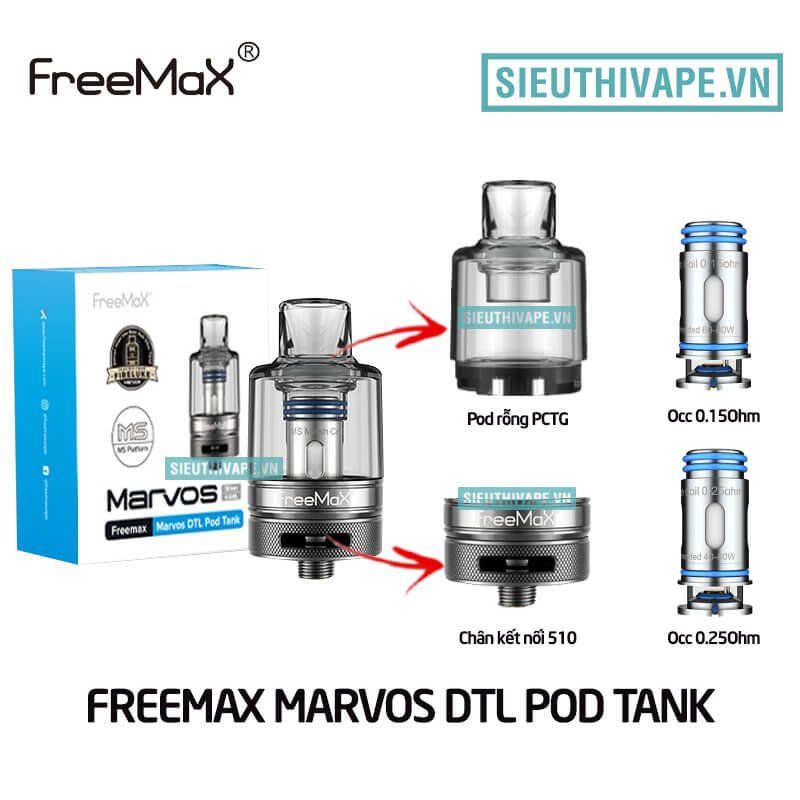  Freemax Marvos DTL Pod Tank - Chính Hãng 