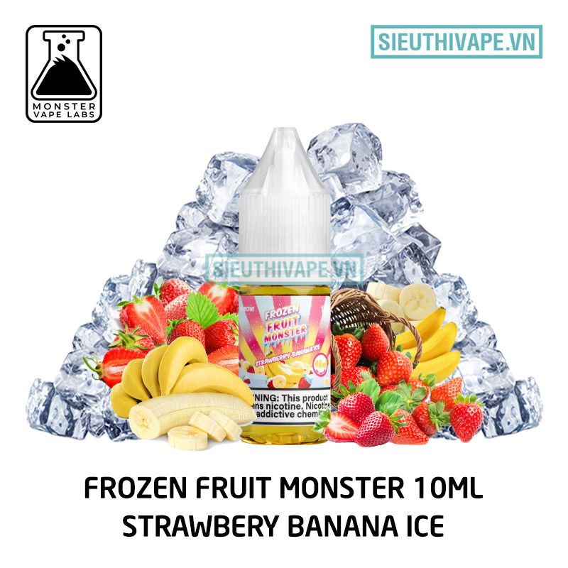  Frozen Fruit Monster Salt Strawberry Banana Ice 10ml - Tinh Dầu Salt Nic Mỹ 