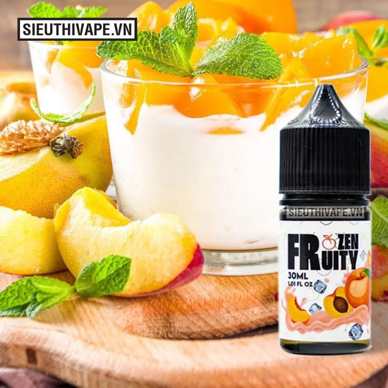  Frozen Fruity Iced Peach Yogurt 30ml - Tinh Dầu Saltnic Chính Hãng 