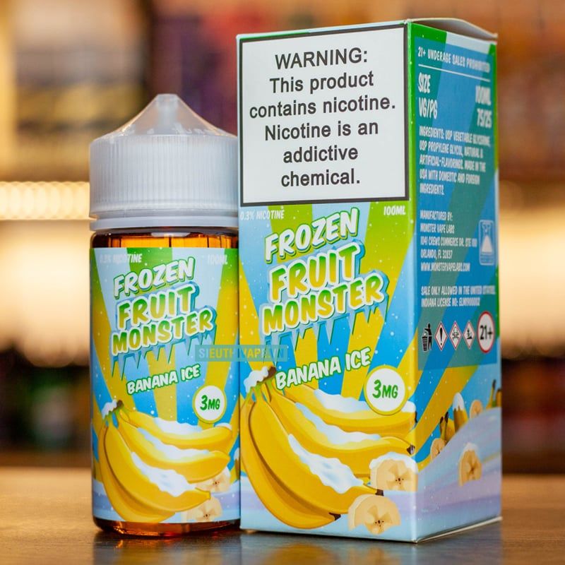  Frozen Fruit Monster Banana Ice 100ml - Tinh Dầu Vape Mỹ Chính Hãng 