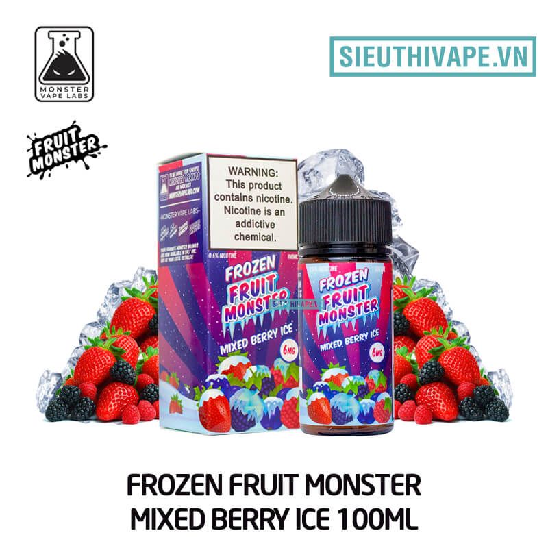  Frozen Fruit Monster Mixed Berry Ice 100ml - Tinh Dầu Vape Mỹ Chính Hãng 