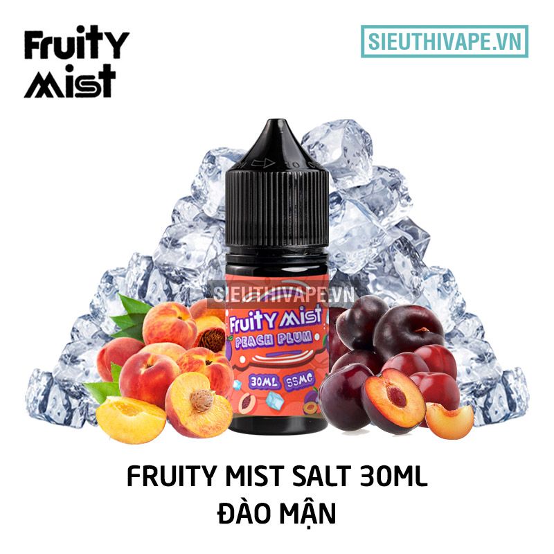  Fruity Mist Salt Peach Plum 30ml - Tinh Dầu Saltnic Chính Hãng 