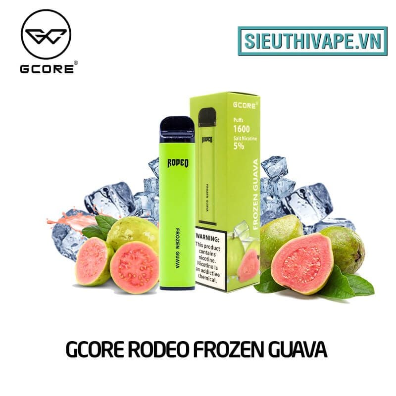  Gcore Rodeo 1600 Frozen Guava Disposable - Vape Pod Dùng 1 lần 