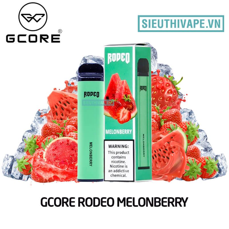  Gcore Rodeo 1600 Melonberry Disposable - Vape Pod Dùng 1 lần 