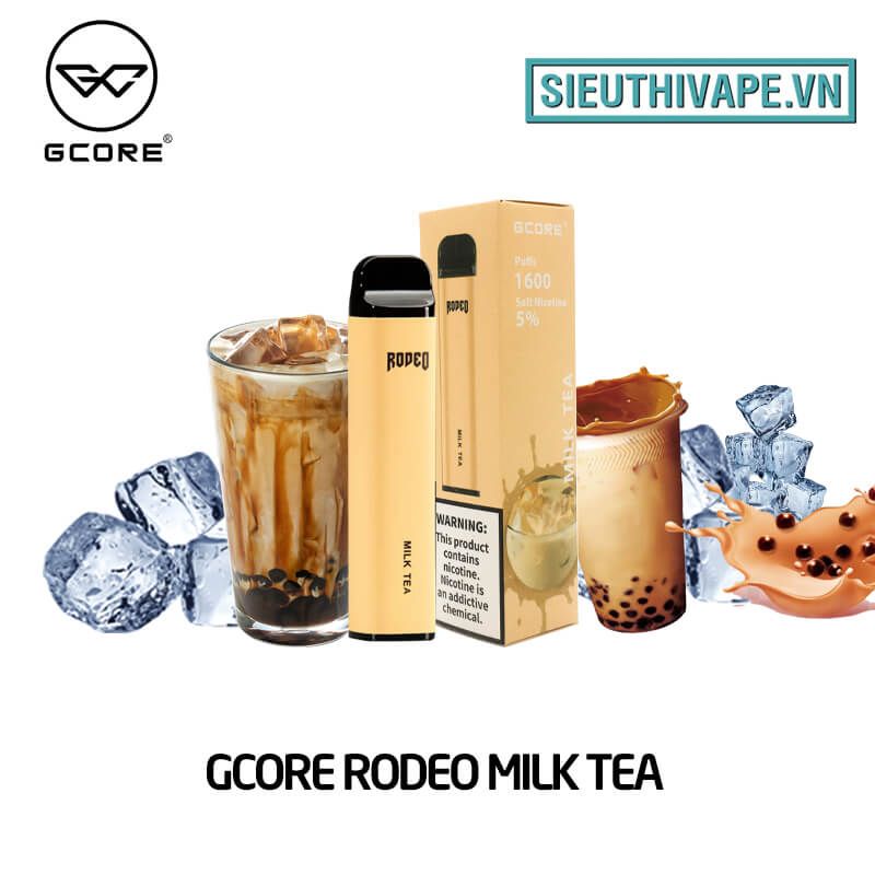 Gcore Rodeo 1600 Milk Tea Disposable - Vape Pod Dùng 1 lần 