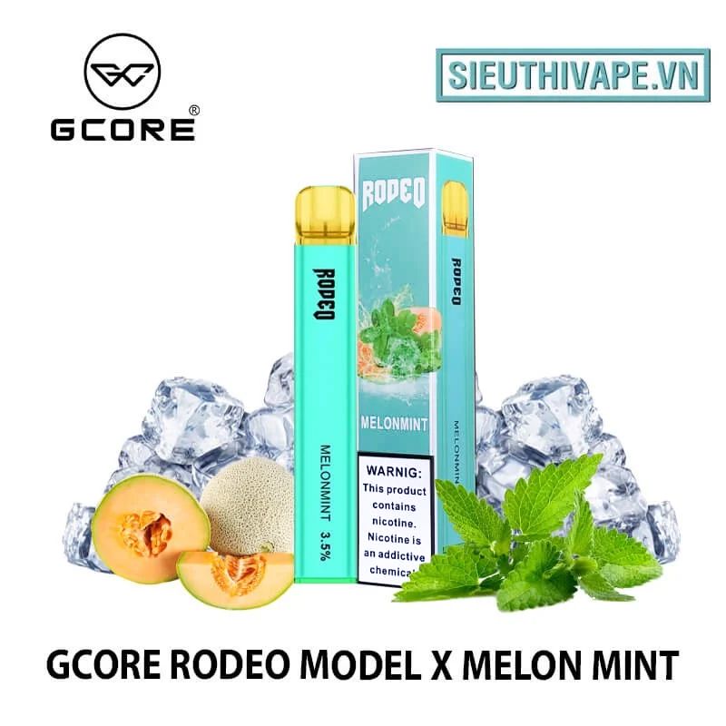  Gcore Rodeo Model X Melon Mint Disposable - Vape Pod Dùng 1 Lần 