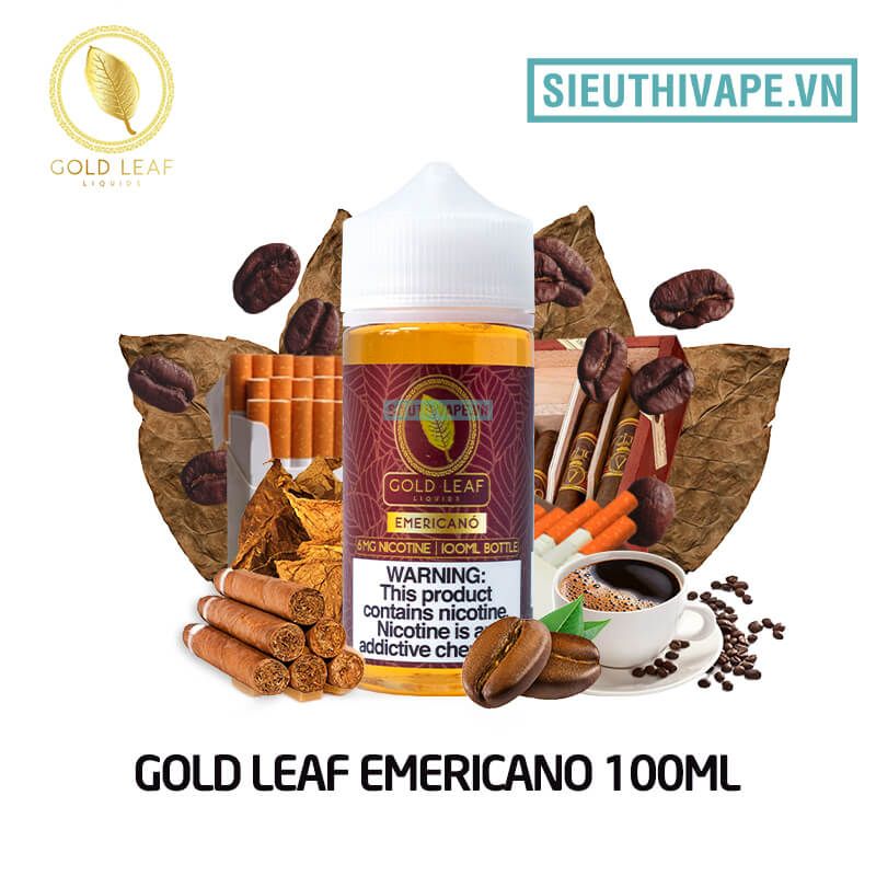  Gold Leaf Emericano 100ml - Tinh Dầu Vape Mỹ 