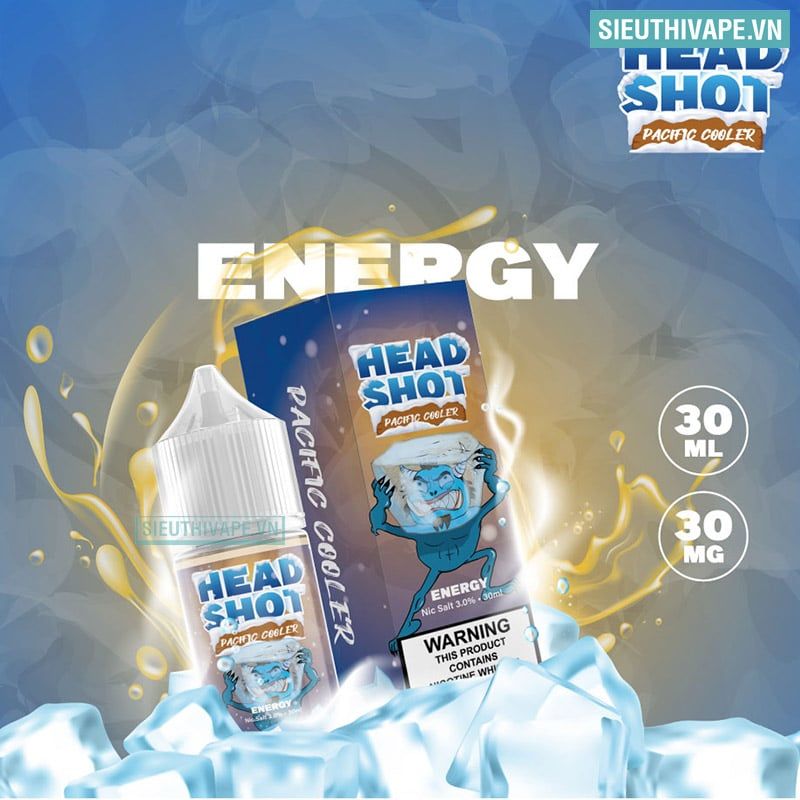  Headshot Pacific Cooler Energy 30ml - Tinh Dầu Saltnic Chính Hãng 