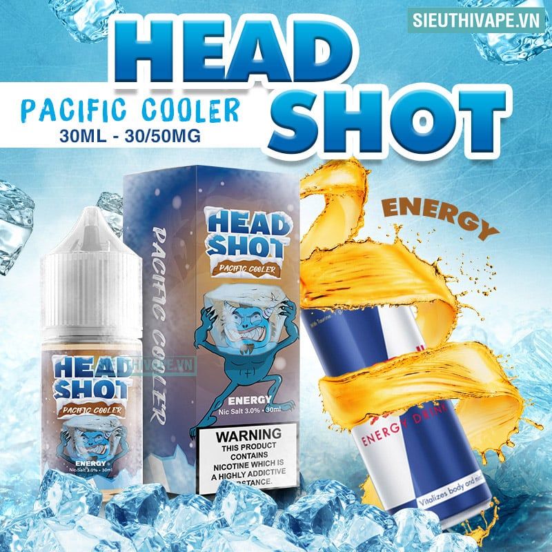  Headshot Pacific Cooler Energy 30ml - Tinh Dầu Saltnic Chính Hãng 