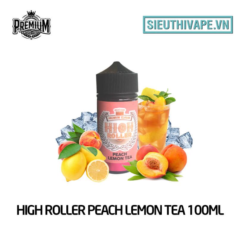  High Roller Peach Lemon Tea 100ml - Tinh Dầu Vape Malaysia 