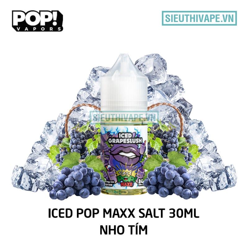  Iced Pop Salt Grape Slush 30ml - Tinh Dầu Saltnic Mỹ 