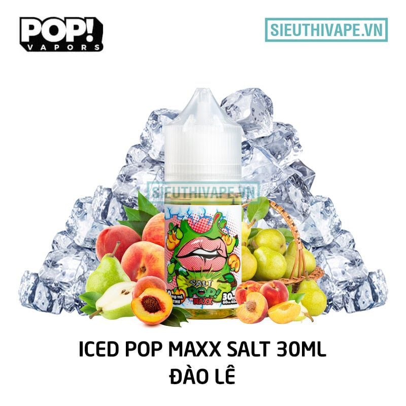  Iced Pop Salt Peach Pear 30ml - Tinh Dầu Saltnic Mỹ 