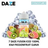  7 Daze Fusion Iced Kiwi Passionfruit Guava 100ml - Tinh Dầu Vape Chính Hãng 