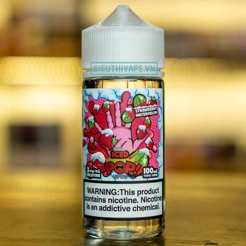  Iced Pop Strawberry Watermelon 100ml - Tinh Dầu Vape Mỹ 