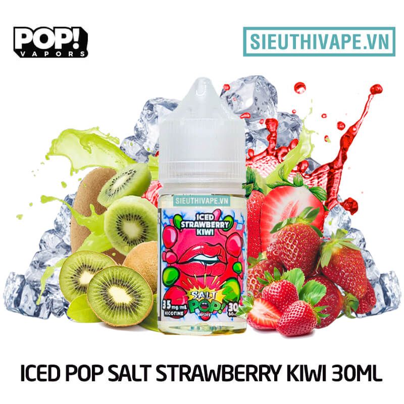  Iced Pop Salt Strawberry Kiwi 30ml - Tinh Dầu Salt Nic Mỹ 