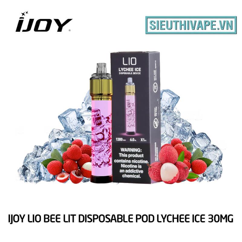  IJOY Lio Bee Lit Lychee Ice Disposable Pod - Vape Pod Dùng 1 Lần 